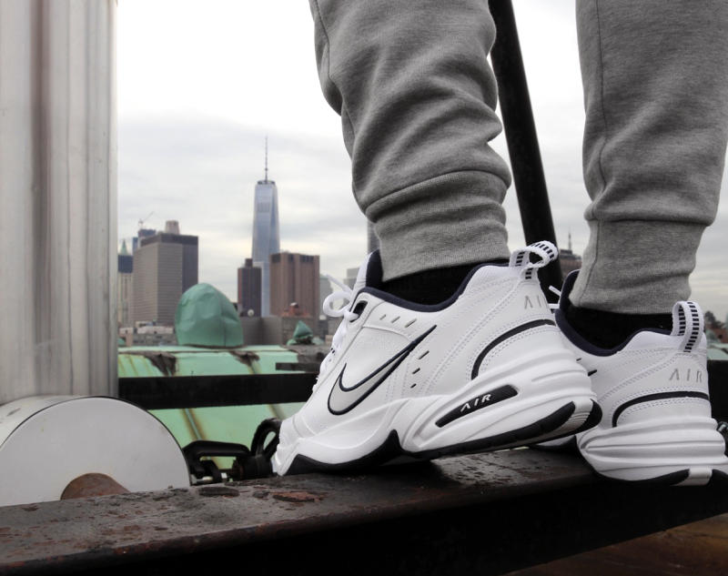 nike air monarch outfits