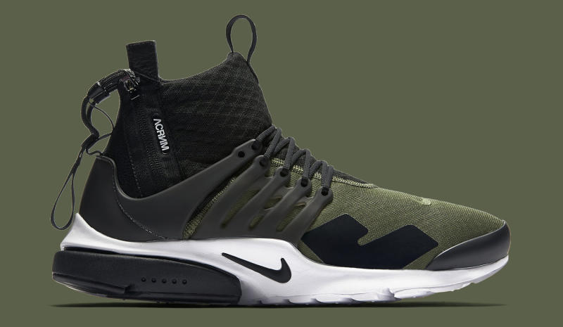 nike presto olive on feet