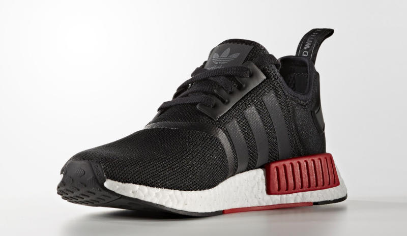 nmd black with red