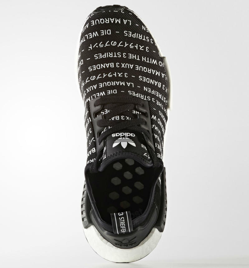 nmd 3 stripes black