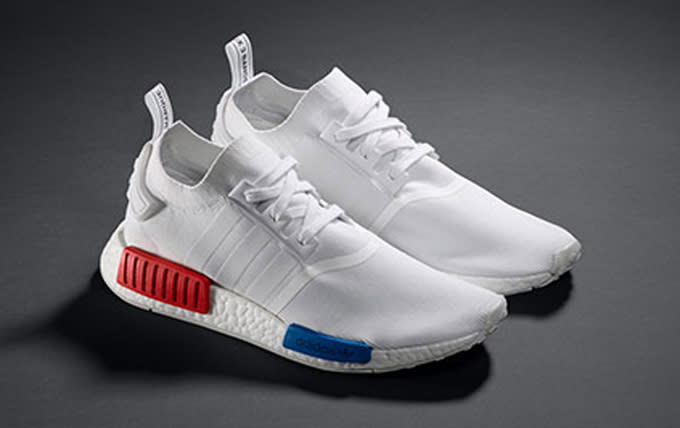 white red and blue nmds