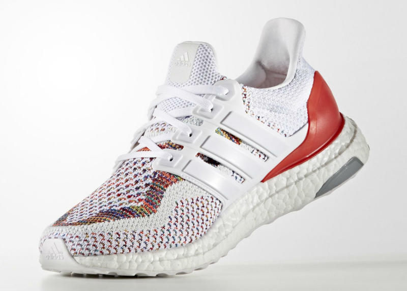 ultra boost white and red