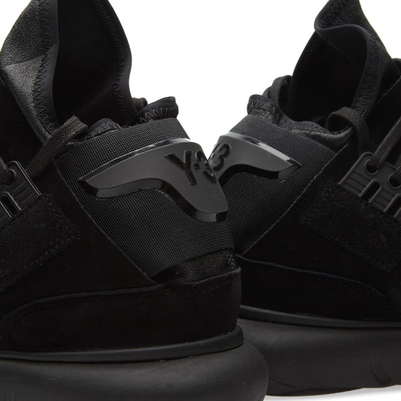 Adidas Y3 Qasa High Lux Black Leather 