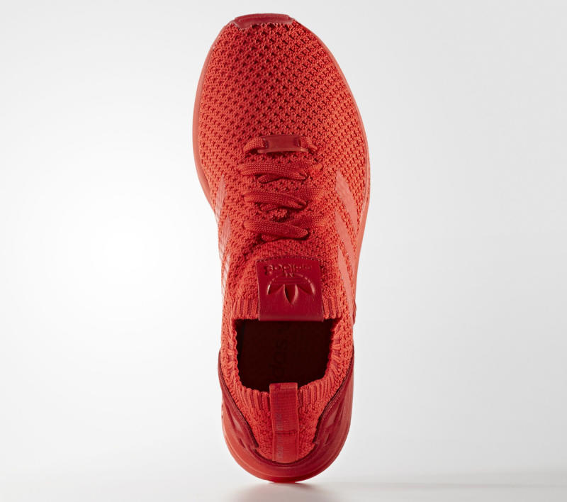 all red adidas flux