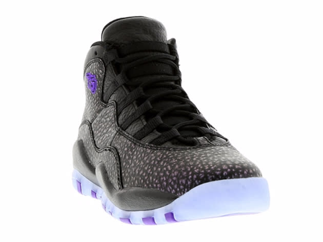 black and purple jordan 10