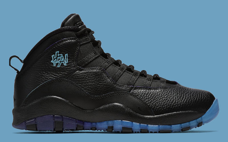 black and purple jordan 10