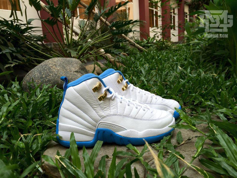 jordan 12 blue and gold