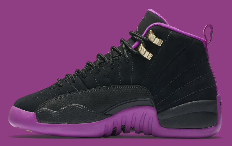 jordan shoes black and purple