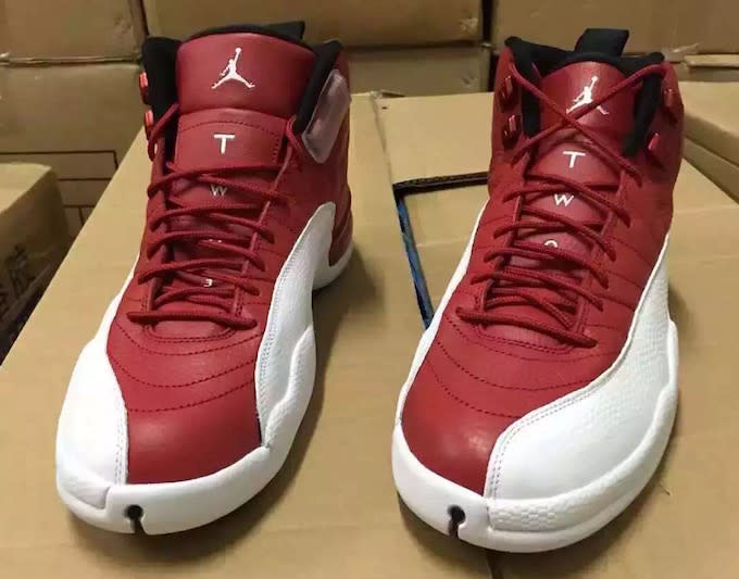 red and white jordans 12