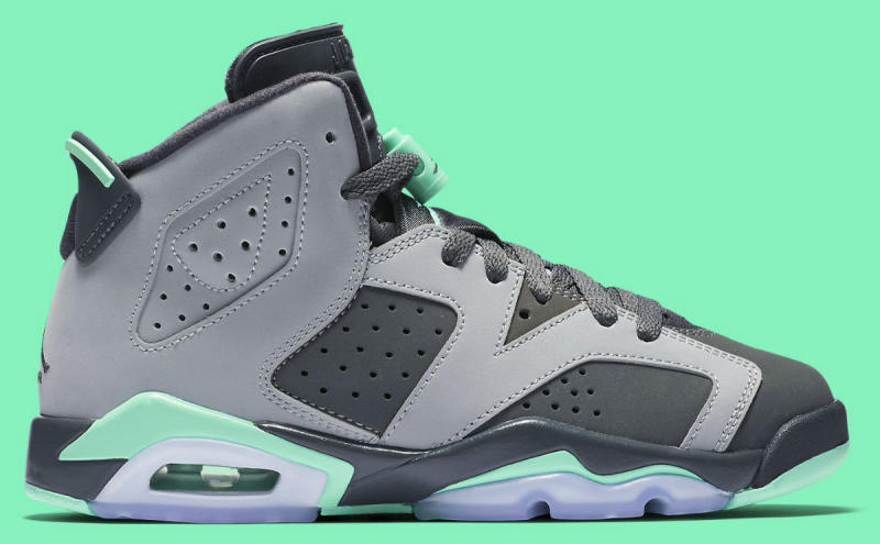 jordan retro 6 grey and green