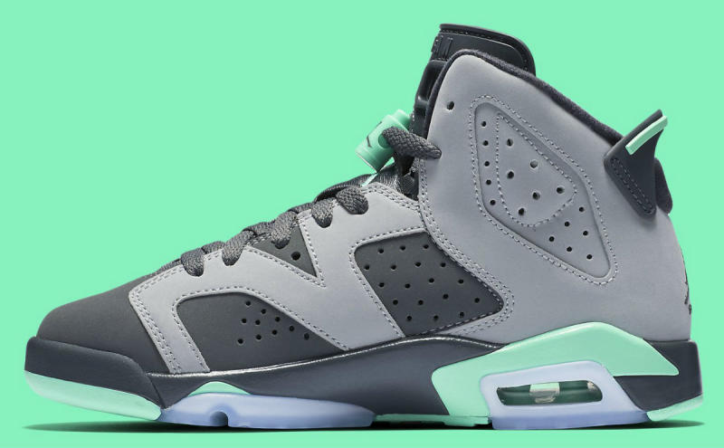 grey and green jordan 6