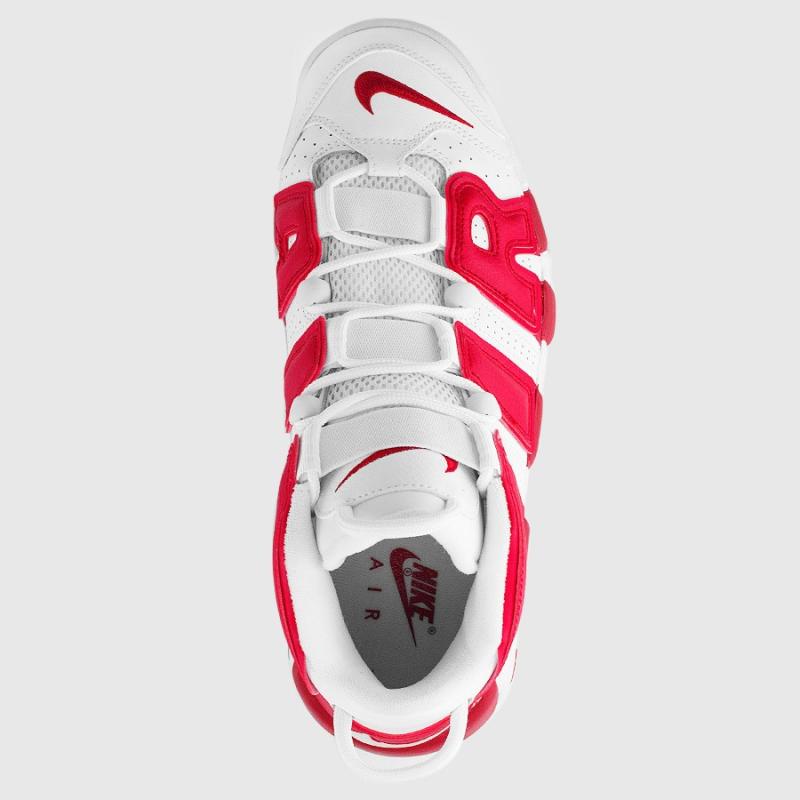 nike air more uptempo white gym red