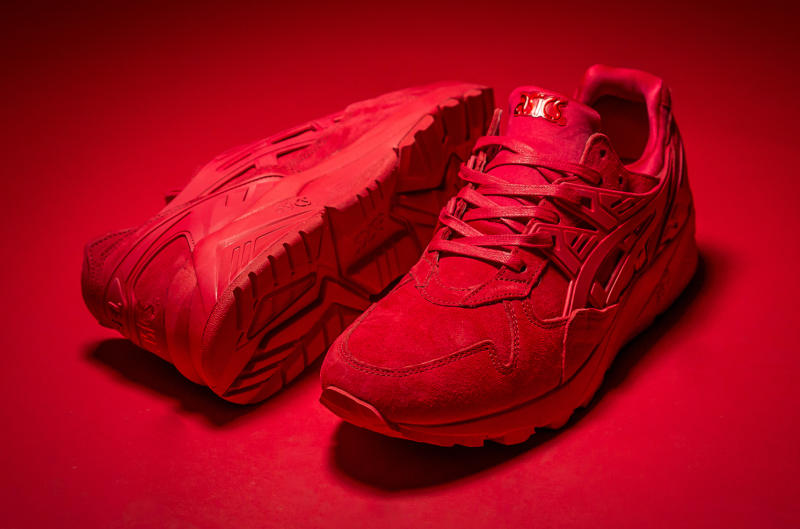 red asics sneakers