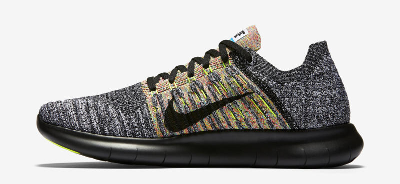 nike free run flyknit multicolor