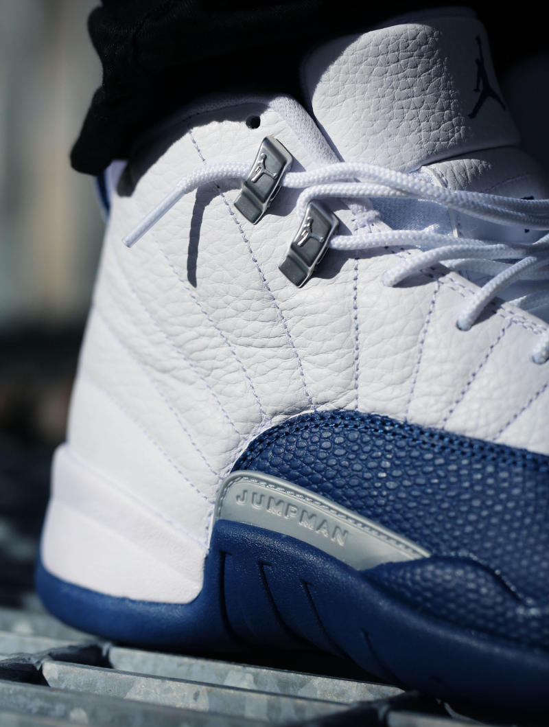 jordan 12 french blue on feet