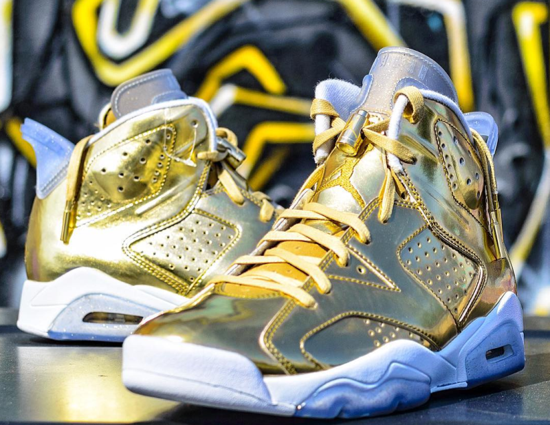 gold jordan 6 for sale