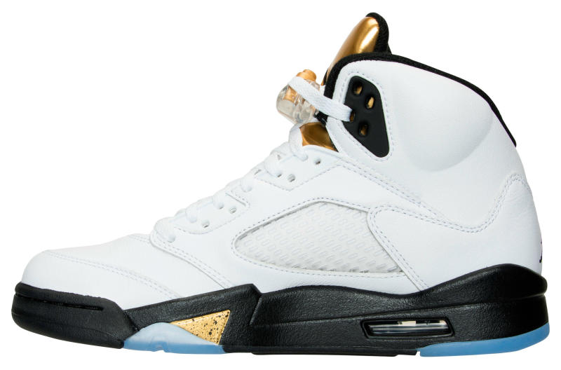 jordan 5 white and gold