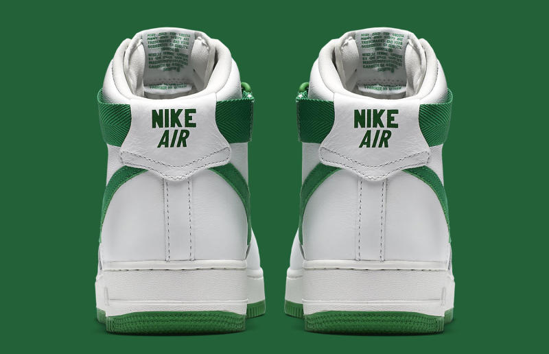 green and white air force ones