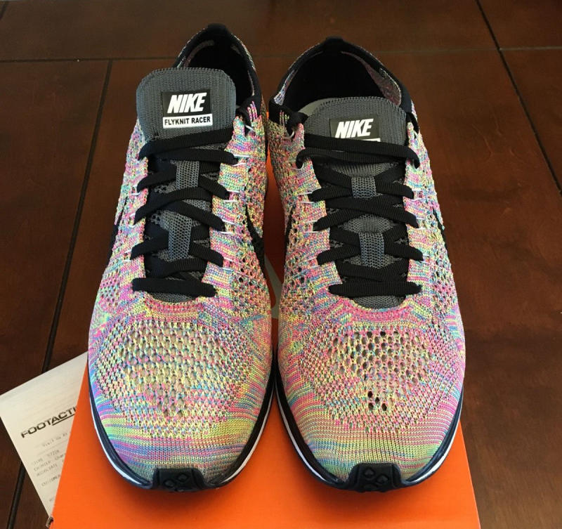 Nike Flyknit Racer Grey Tongue Sole Collector