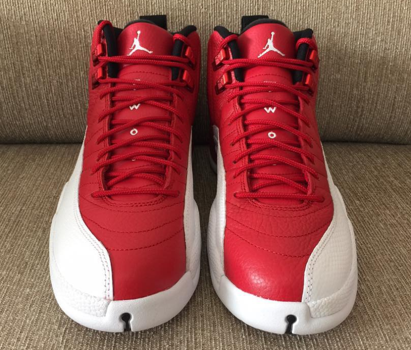 jordan 12 gym red and white