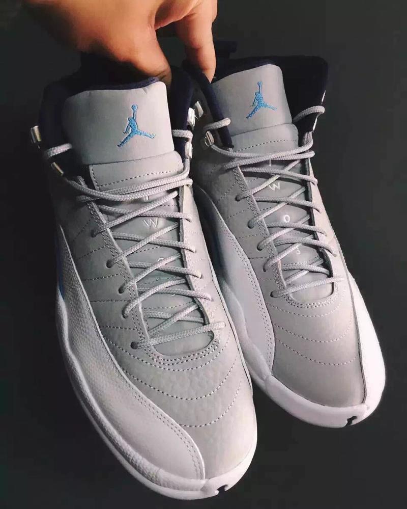 jordan 12 grey university blue