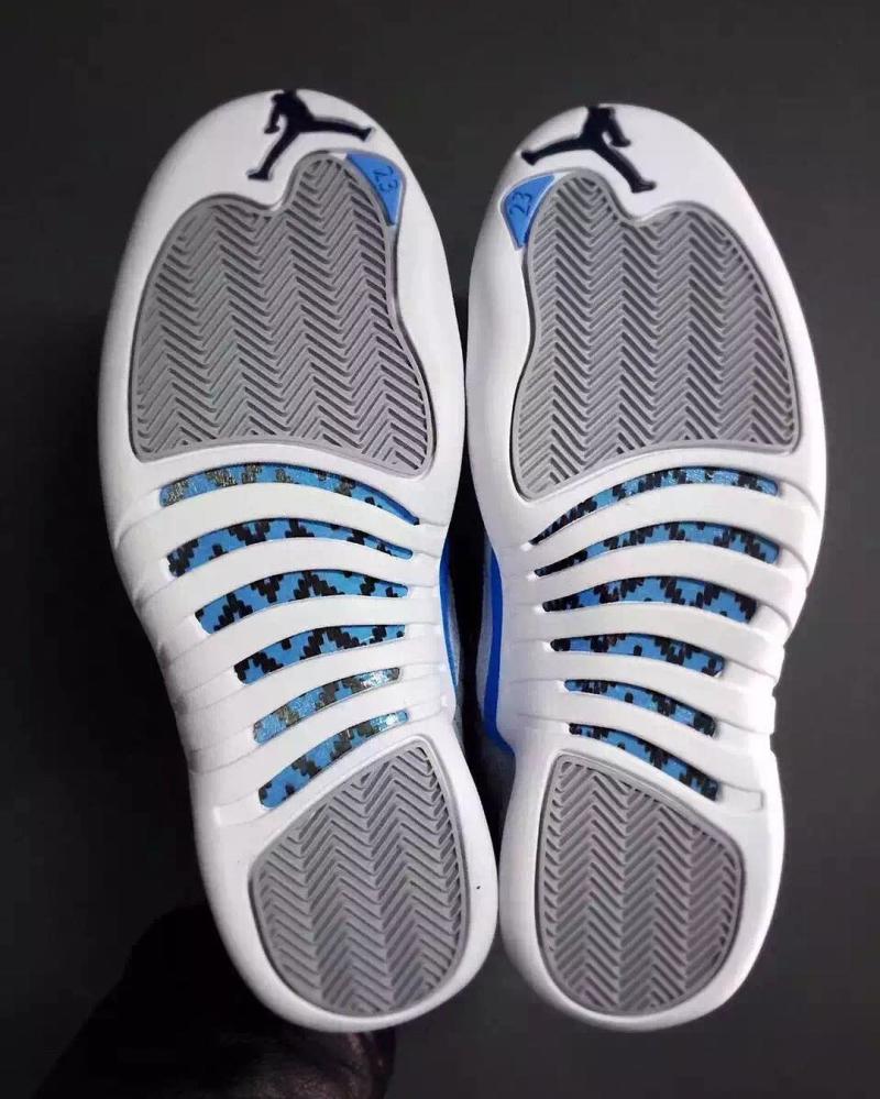 Air Jordan 12 Grey University Blue White Sole Collector