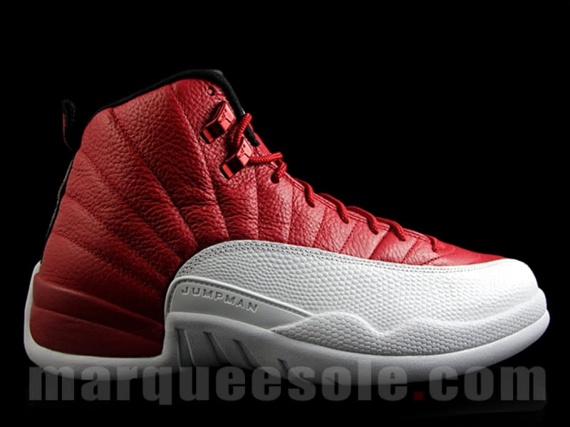 jordan 12s red and white