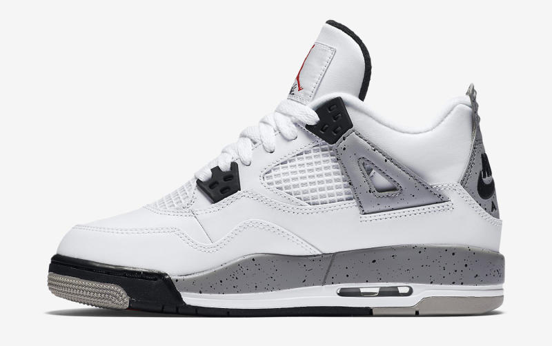 Kids Nike Air Jordan 4 White Cement 