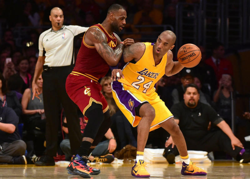 lebron wearing kobe shoes