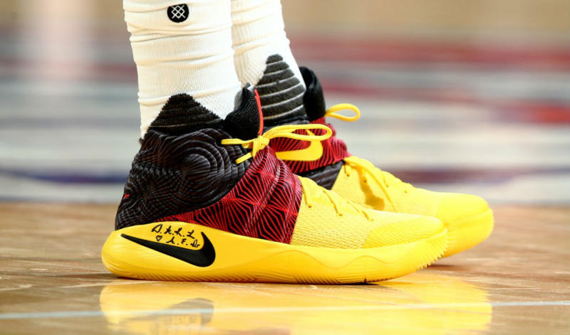 kyrie irving shoes yellow and black