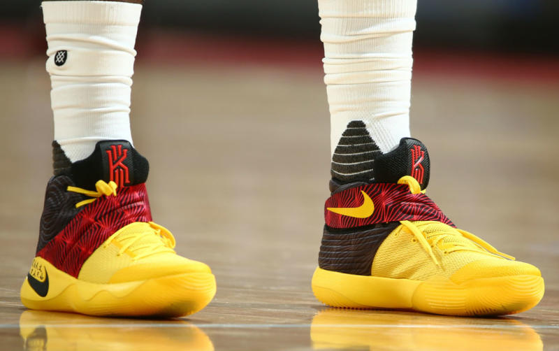 kyrie irving shoes red and yellow