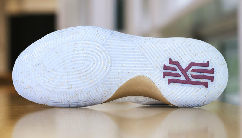 kyrie irving shoes 2 white and gold