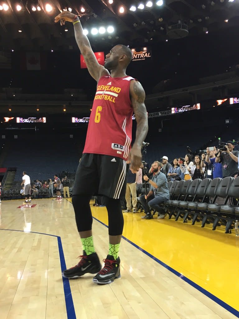 LeBron James Brought His Rookie Sneakers to the NBA Finals 