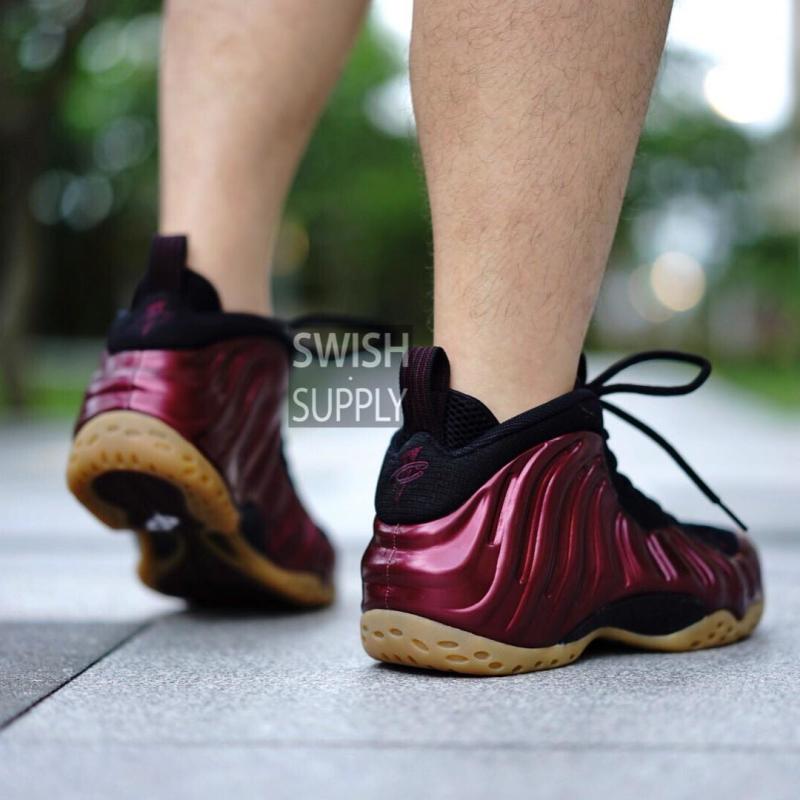 burgundy foamposite mens