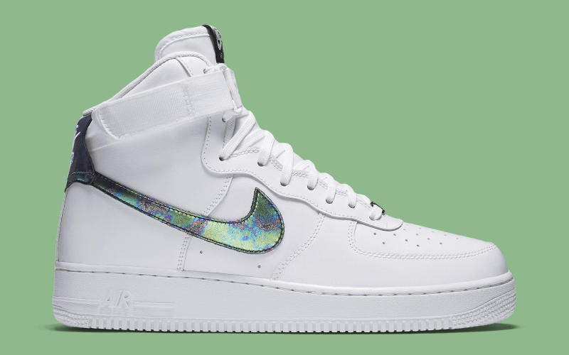 shiny white air force 1