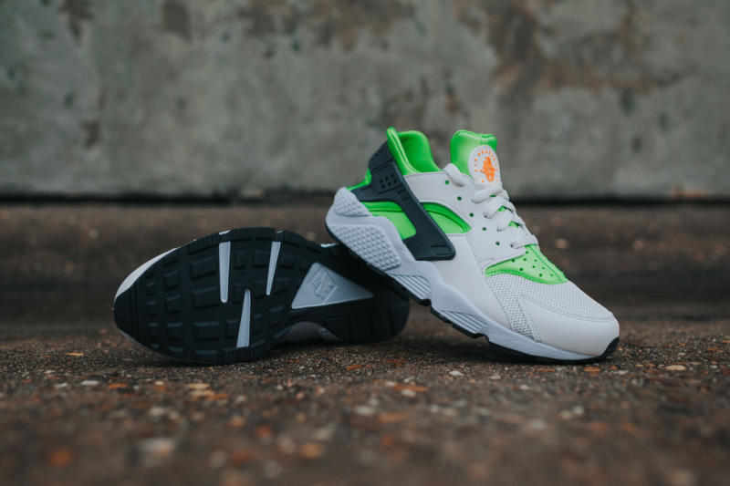 nike huarache orange and green