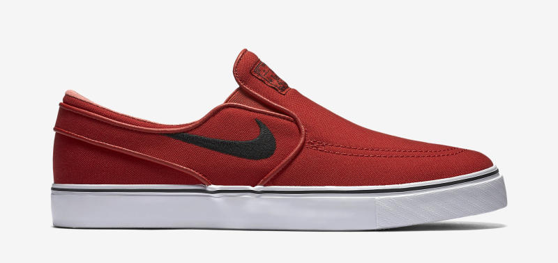 janoski slip on red