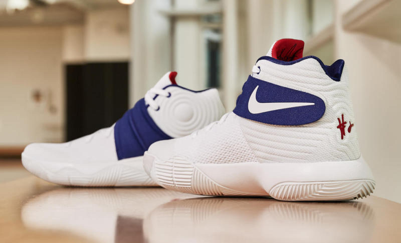 kyrie 2 red white and blue