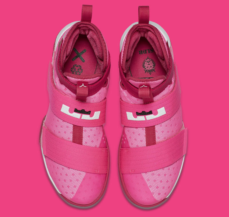 lebron james pink sneakers