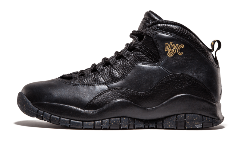 black and gold jordan 10s