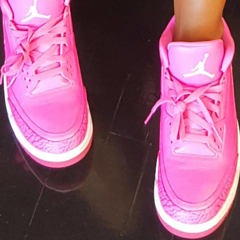 pink jordan 3s