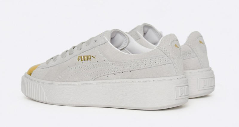 suede pumas with thick sole