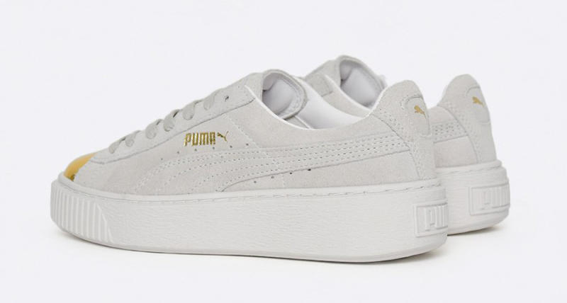 puma suede thick sole