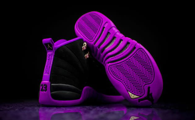 purple black jordan 12