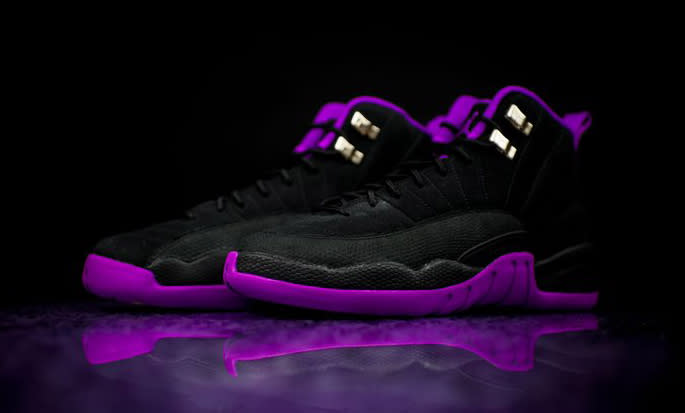 purple and gold jordan 12