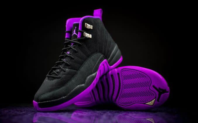 jordan 12 purple and gold