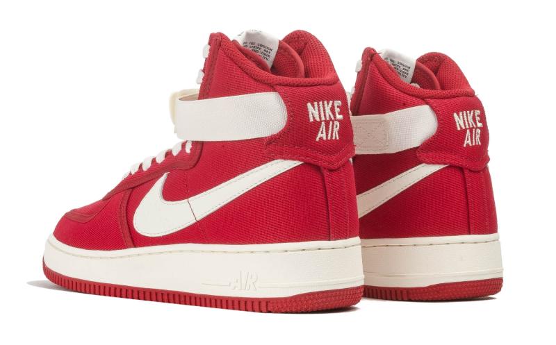 red and white air force 1 high top