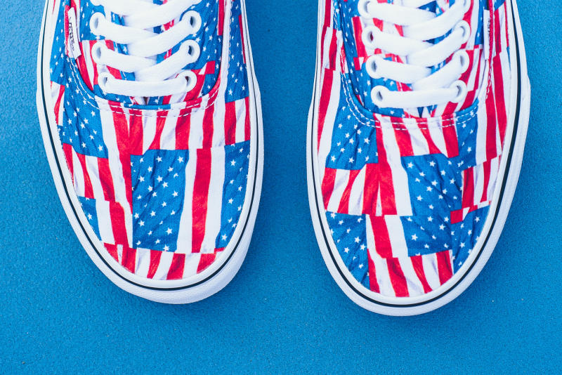 vans usa flag shoes