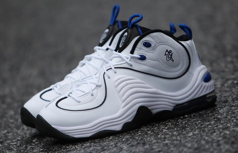 penny hardaway shoes blue and white