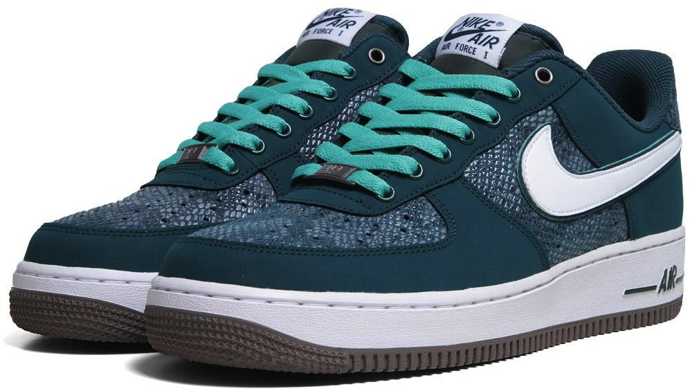 nike air force 1 snakeskin green